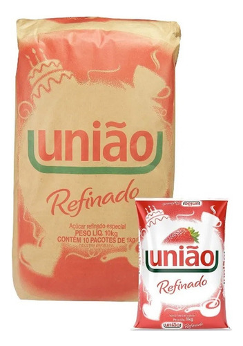 Açúcar Refinado União - 1kg Kit 5