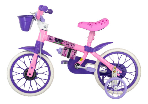 Bicicleta Infantil Aro 12 Nathor Cat Violeta Menina 2-5 Anos