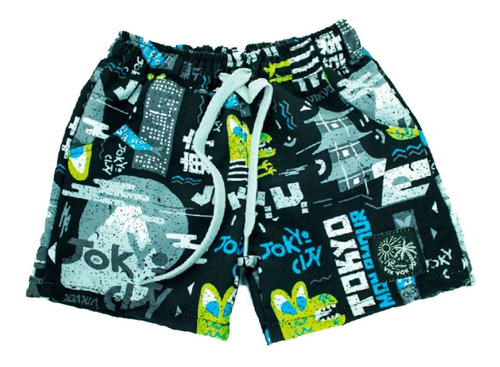 Vik Vok Short De Baño Lifestyle Niño Infantil Tokio Neg Ras