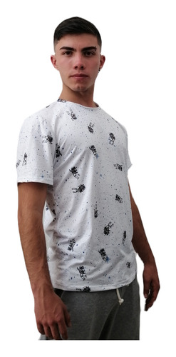 Camiseta Sponsaix  Full Print Astro Mini Space Para Hombre