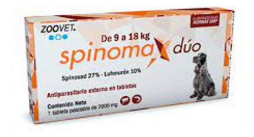 Antiparasitario Externo Spinomax Duo 9 - 18 Kg ( 1 Tableta)