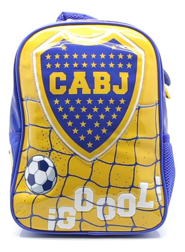 Mochila Boca Juniors 12'' Espalda Infantil Escolar 6l Cresko Color Azul Diseño de la tela Liso