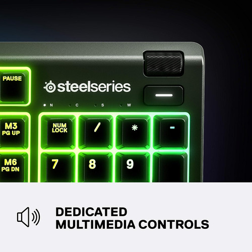 Teclado Gamer Steelseries Apex 3 Rgb Con Reposamunecas Ip32