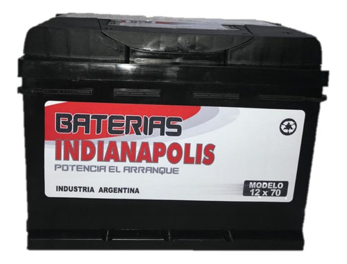 Bateria Indianapolis 12x70 Reforzada Gtia. 1 Año