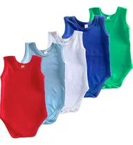 Comprar Kit 5 Body Regata Bebê Menino Menino Verão