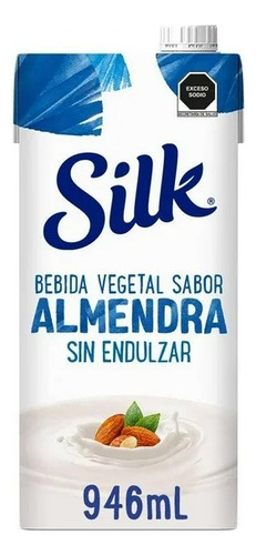Bebida Vegetal Silk Sabor Almendra Sin AzĂșcar 946 Ml