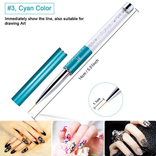 Lapicero De Uñas, Makartt 3 Unids Nail Art Liner Brush