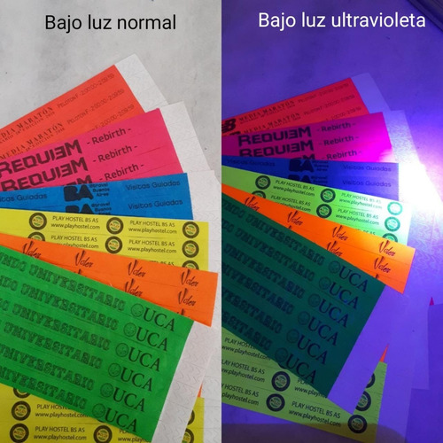 Imagen 3 de 10 de Pulseras De Papel Tyvek Personalizadas Para Eventos