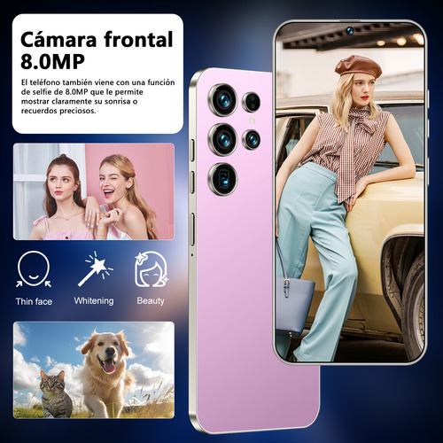 Teléfonos Inteligentes Android Baratos 4g S25 Ultra 6.6 Pulgadas Ram4gb Y Rom128gb Gris