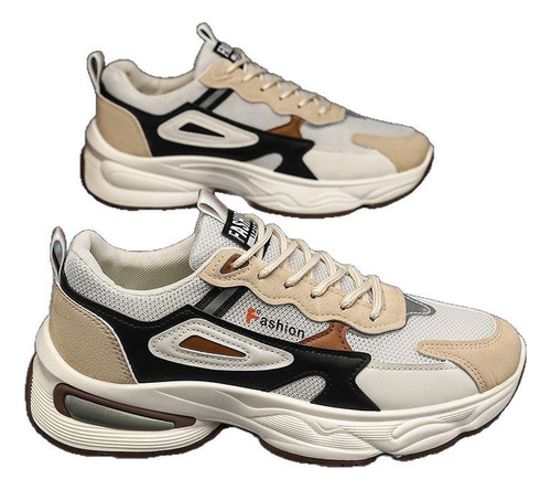 Zapatillas De Hombre Casuales Transpirables Con Suela Gruesa