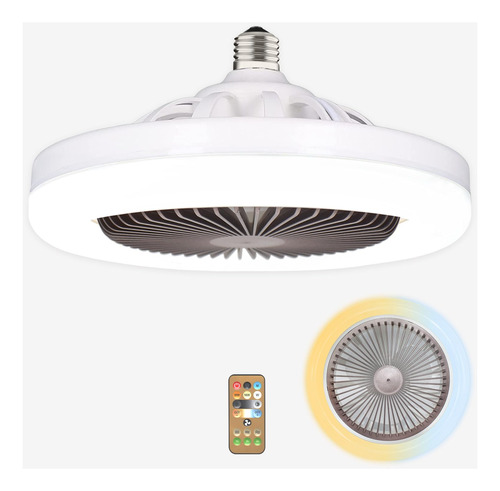 Ventilador De Techo Cerrado Con Luz Led, Control Remoto, Reg