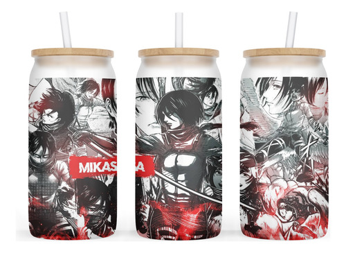 Vaso Bambu Starbucks Mikasa Attack On Titan Shingeki Anime