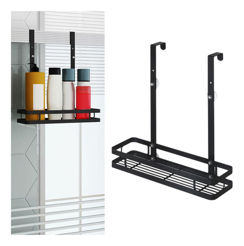 Canasta De Estante De Baño Colgante De Color Negro 1 Capa