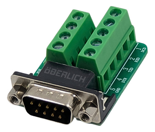 Adaptador Db9 Clema Macho Rs232 Terminal Conector Serial