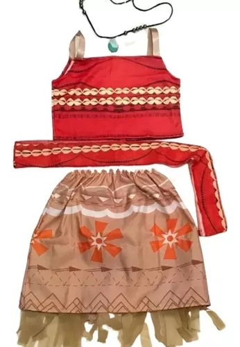 Fantasia Infantil Roupa Moana Tomara que Caia c Colar