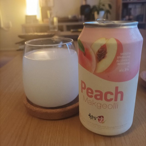 Makgeolli Icing Peach Bebida Coreana Durazno 350ml -2 Latas