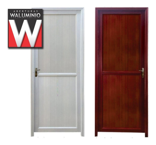 Puerta Exterior Aluminio Ciegas O Vidrio Nuevas Marron Blanc