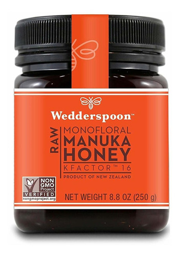 Mel Manuka Wedderspoon 250grs Unpasteurized New Zealand