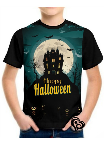 Camiseta Halloween Masculina Terror Infantil Blusa Est2