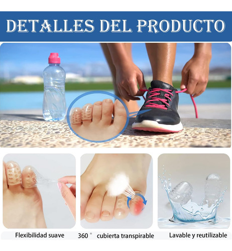 10 Piezas Protector Dedos Pie, Protector Para Dedos De Los