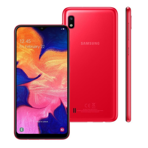 Smartphone Samsung Galaxy A10 A105m 32gb Vermelho Capa+pelic