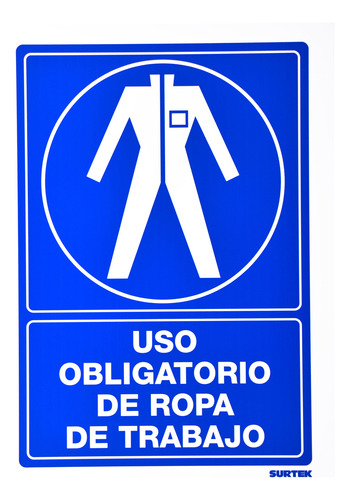 Señal Uso Obligatorio De Ropa De Trabajo 3 Pzs