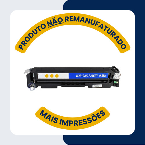 Toner Compatível Hp W2310a 215a M182nw M182 Yellow Com Chip