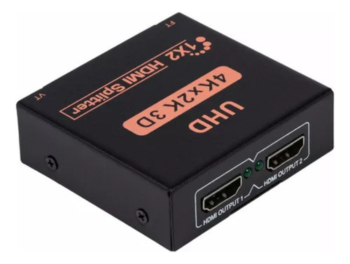 Divisor Hdmi Hdcp Splitter 1 Entrada 2 Saídas Full Hd 1x2 4k