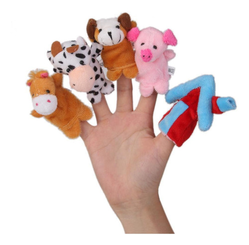 10pcs Juguetes Marioneta de Mano Títeres de Dedos Juegos Infantiles 