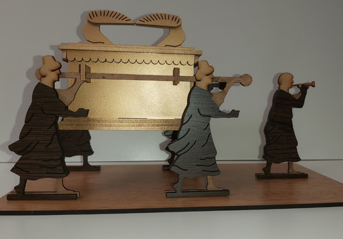 Arca De La Alianza Con 5 Figuras Souvenir Decorativo Madera