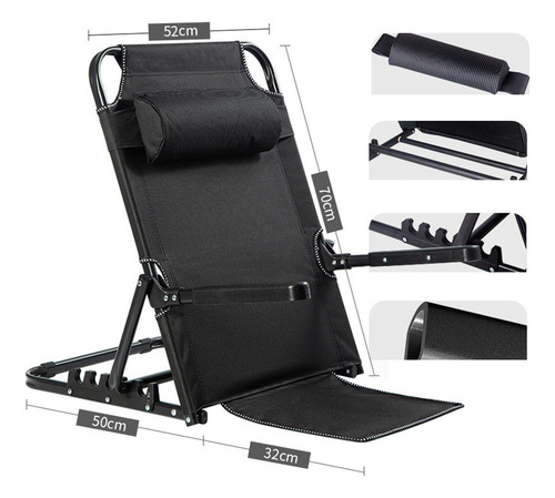 Respaldo De Cama Plegable Ajustable Lazy Floor Silla Soporte