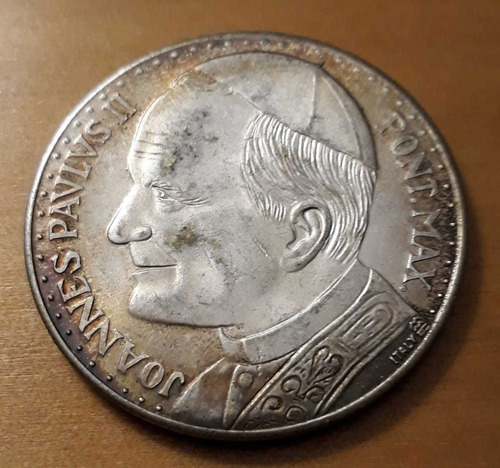 Medalla Ciudad Vaticano, Juan Pablo Segundo. Plateada , 35mm