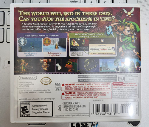 The Legend Of Zelda Majora`s Mask 3d Nintendo 3ds (Usado)