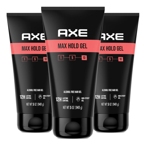 Axe Gel Para Peinar El Cabello, Gel Max Hold De 3 Unidades P