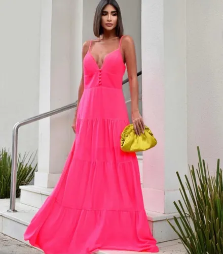 Vestido hotsell madrinha florido