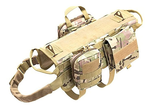 Petvins Tactical Dog Molle Chaleco Arnes Ajustable Servicio