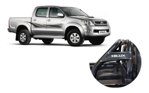 Jaula Barra Antivuelco Negra Hilux +2009 2010 2011 2012 2013