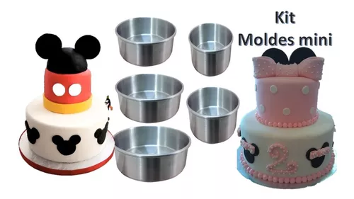 5 Moldes Hornear Mini Pastel O Chocoflan Aluminio 10cm