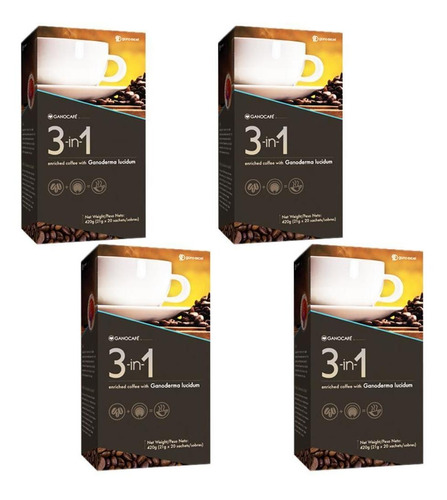 Gano Café 3en1 Caja Con 20 Sobres 21 G C/u Pack 80 Sobres 