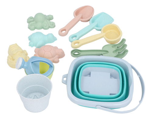 Set De Playa Sand Toys, Juego De Baldes Y Palas Plegables