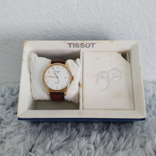 Relogio Tissot Le Locle Automatico Douradado Pulseira Couro