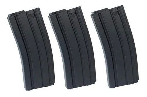 Combo 3x Airsoft Magazine Neptune M4 M16 Rossi Midcap 100bbs