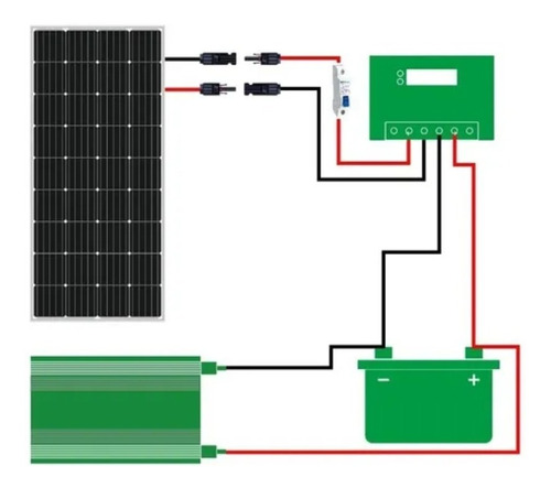 Kit Panel Solar 100 Watts, Sist. Con Bateria - 15 Kwh - 100w