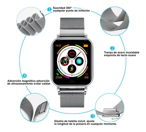 Smartwatch metalico mujer new arrivals