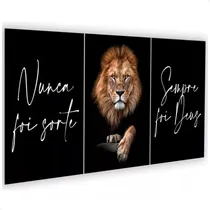 Comprar Quadros Decorativos Grande Sala Leão Nunca Foi Sorte Quarto