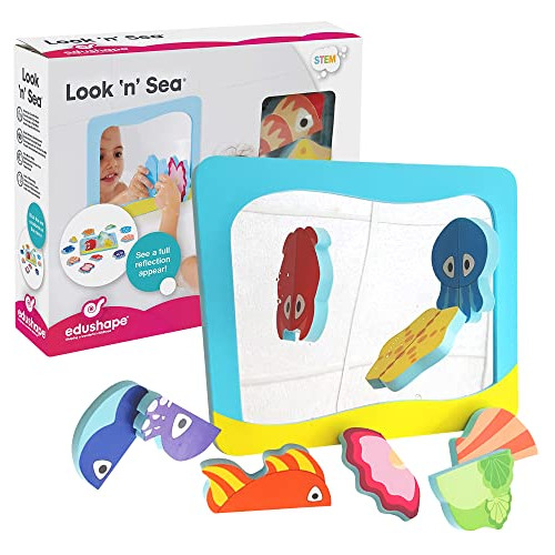 Edushape Look & Sea Bath Mirror - Baby Bath Foam Toys - Stic