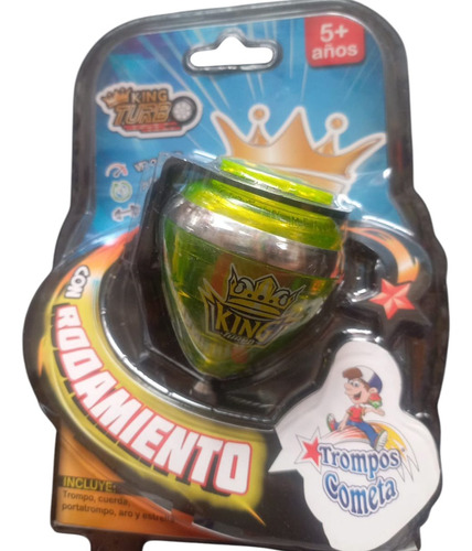 Trompo De Rodamiento King Turbo Cometa Amarillo