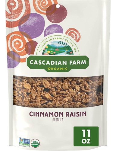 Cascadian Farm Granola Organica, Cereales De Canela Y Pasas,