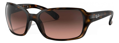 Gafas de sol Ray-Ban RB4068 Standard con marco de nailon color gloss tortoise, lente pink/brown de cristal degradada, varilla gloss tortoise de nailon