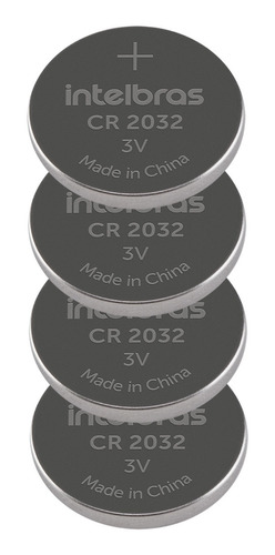 04 Baterias Nao-recarregavel De Litio 3v Cr 2032 Intelbras